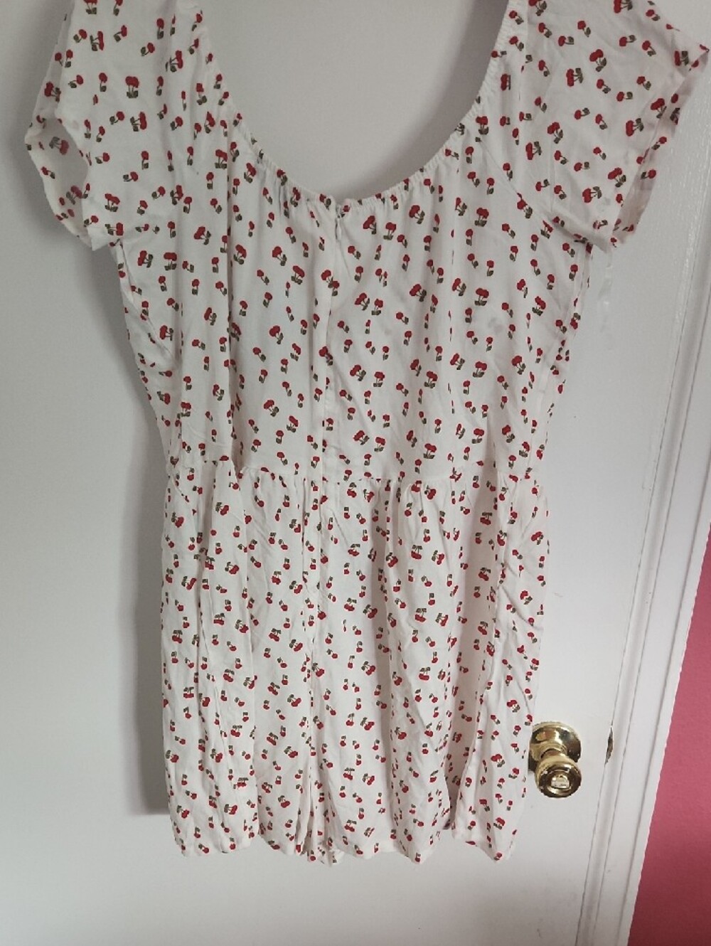 New Look White Mini Dress with Red Cherry Print - Picture 5 of 6